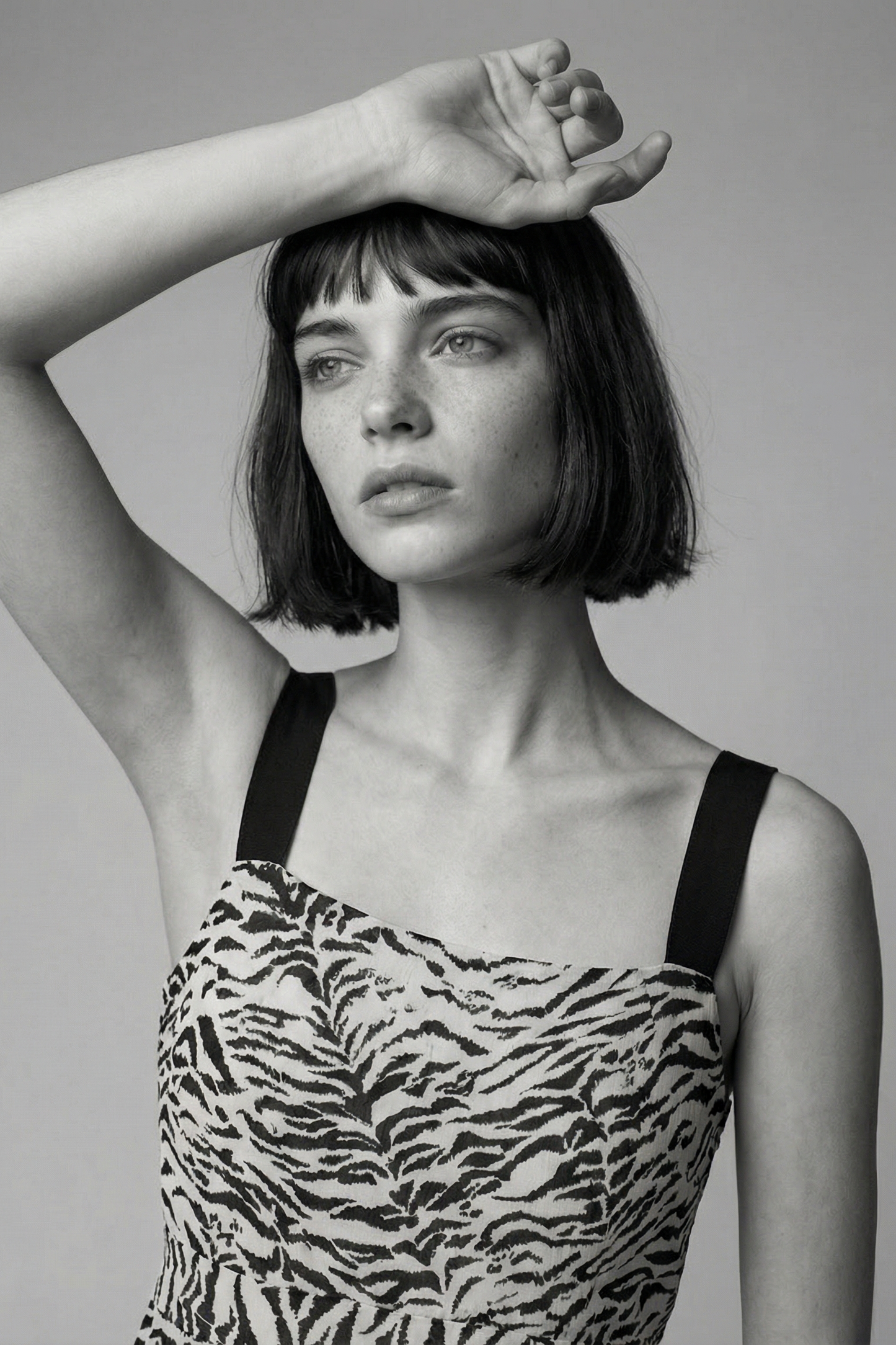 Sia zebra convertible tiered dress