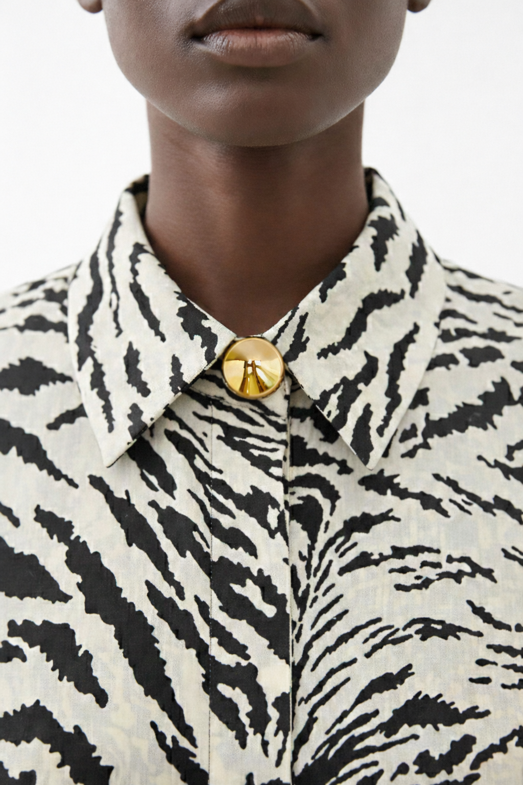 Kaya zebra collared kimono dress