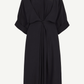 Kaya black collared kimono dress