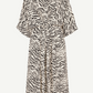 Kaya zebra collared kimono dress