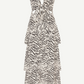 Sia zebra convertible tiered dress