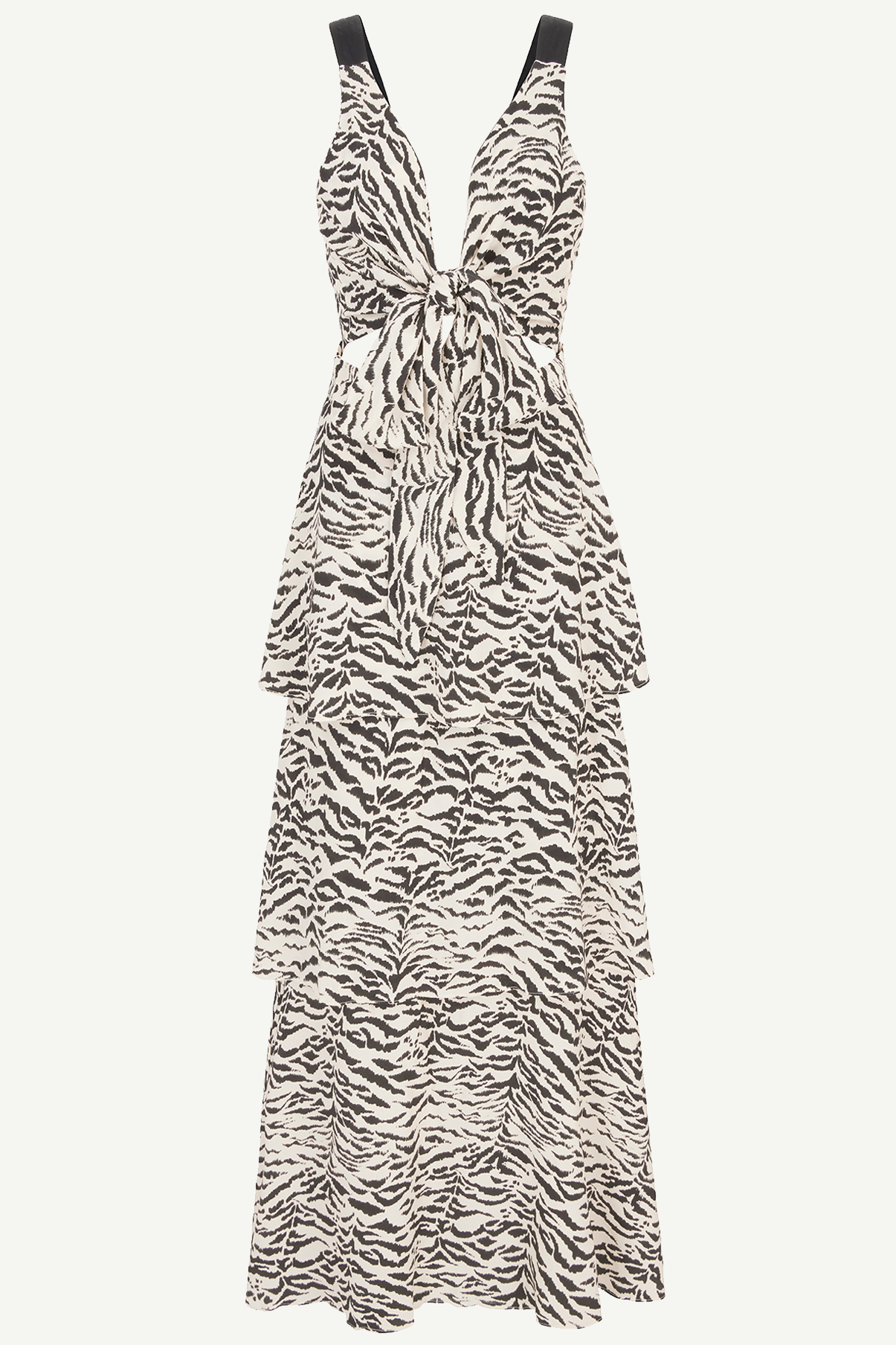 Sia zebra convertible tiered dress