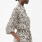 Kaya zebra collared kimono dress