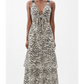 Sia zebra convertible tiered dress