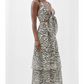Sia zebra convertible tiered dress