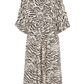 Kaya zebra collared kimono dress