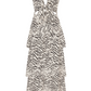 Sia zebra convertible tiered dress